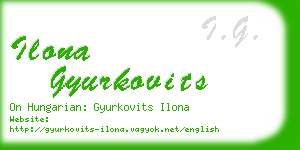 ilona gyurkovits business card